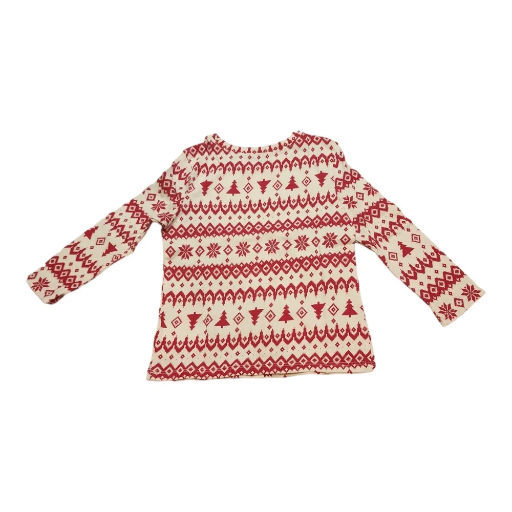 NWT Old Navy Toddler Long Sleeve Fair Isle Red 2T